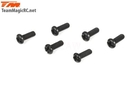 Screws -  Button Head -  M3 x 8mm (6 pcs) -  126308RCR