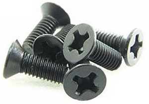 3 x 12mm Flat Head Self Tapping Screws (6pcs) -  126312CR-nuts,-bolts,-screws-and-washers-Hobbycorner
