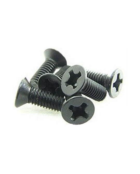 3 x 12mm Flat Head Self Tapping Screws (6pcs) -  126312CR