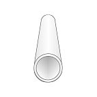 Styrene White Tube 35cm Long X12.7mm (2) -  5- 236-building-materials-Hobbycorner