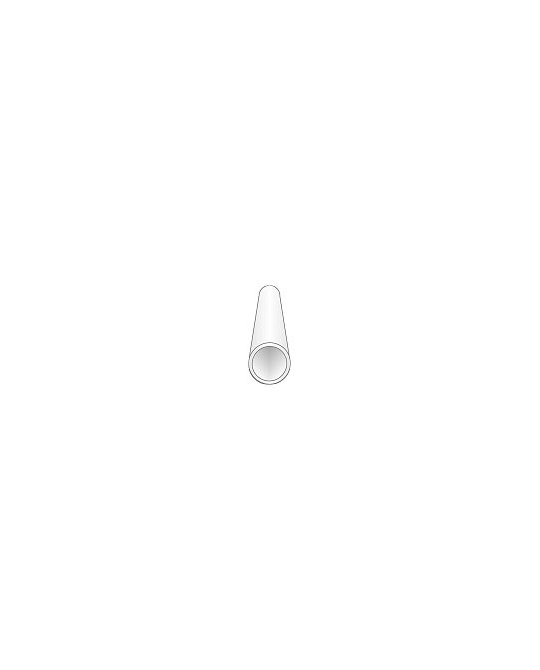 Styrene White Tube 35cm Long X 9.5mm (2) -  5- 232