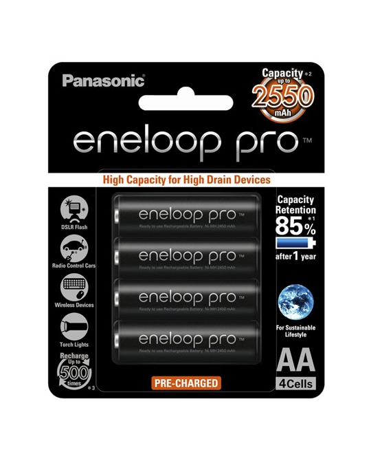 Panasonic Eneloop Pro NiMH AA Batteries  -  SB2936