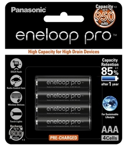 Panasonic Eneloop Pro NiMH AAA Batteries 900mAH 4 Pack -  SB2938-batteries-and-accessories-Hobbycorner