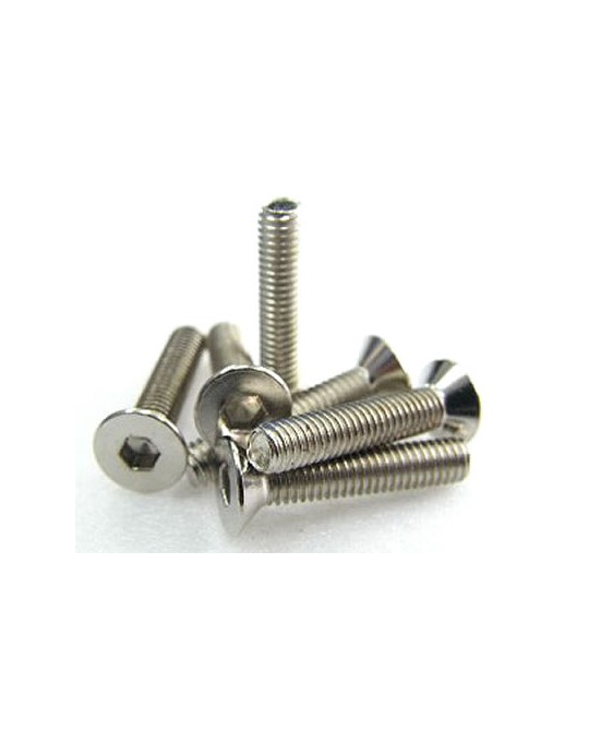 3 x 15mm Flat Head Steel Screw  -  126315