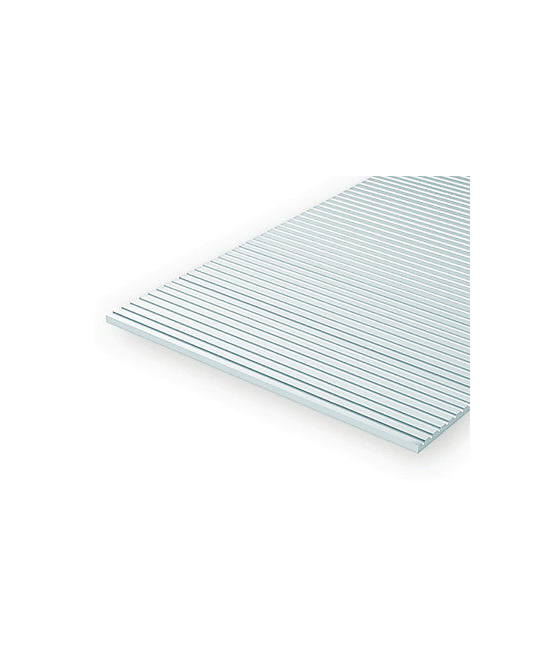 Styrene -  Siding -  15cm x 29cm x 0.5mm -  .5mm Spacing