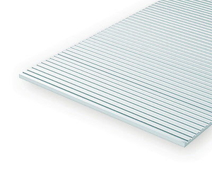 Styrene -  V Groove -  15cm x 29cm x 0.5mm - .75mm Spacing-building-materials-Hobbycorner