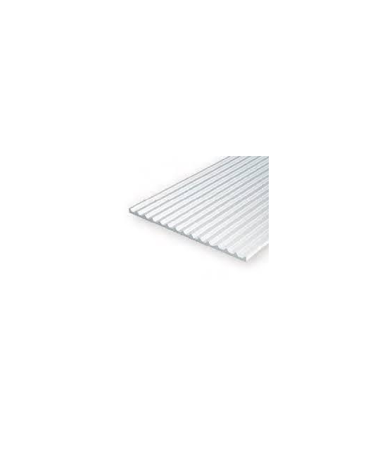 Styrene - Board- Batten - 15cm x 29cm x 1mm - 3.2mm Spacing 