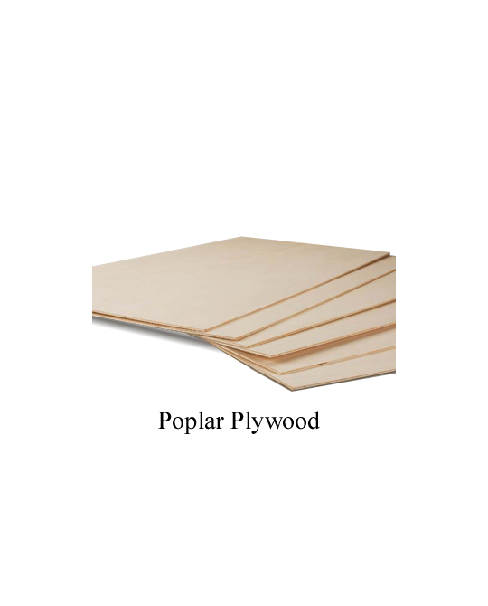 PLY -  Poplar 12x48" -  1/8" (3mm) -  7.555