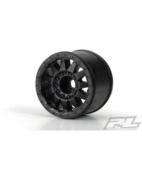 F- 11 3.8" (Traxxas Style Bead) Black 1/2" Offset 17mm Wheels -  2742- 03