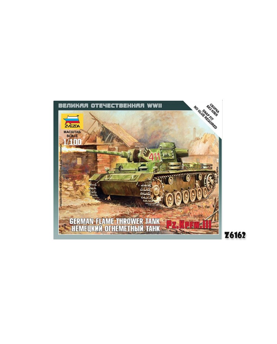 1- 100 PZ III FLAMETHROWER TANK -  Z6162